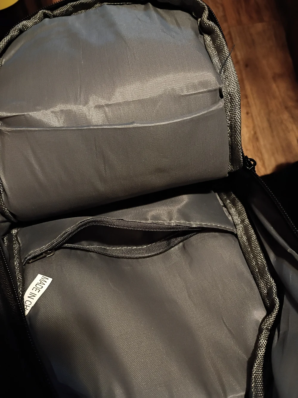 Black Men's Sling Backpack with Reflective Accent